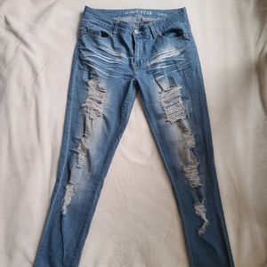 Distressed Ankle Jeans